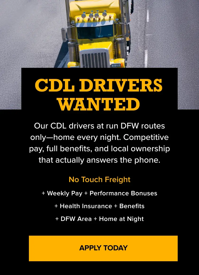 CDL Drivers Wanted Promo